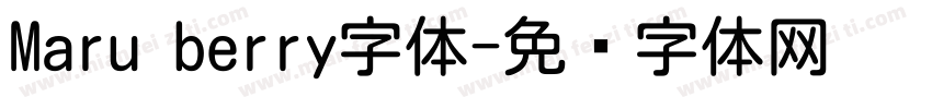 Maru berry字体字体转换